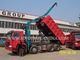 HOWO 12 Wheeler Dump Truck Mounted Hydraulic Crane Height 14.5m For Industry