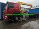 Sinotruk Xcmg 10T Stright Arm Truck Mounted Crane With 7000MM Cargo Box Euro2 LHD